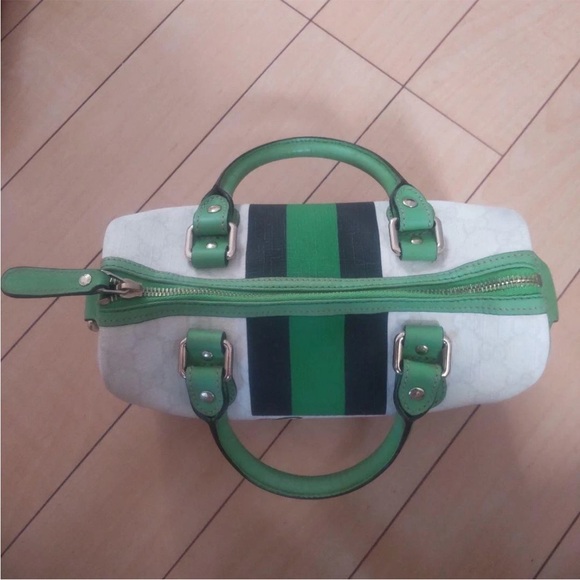 Gucci Green and White Satchel - Picture 2 of 8